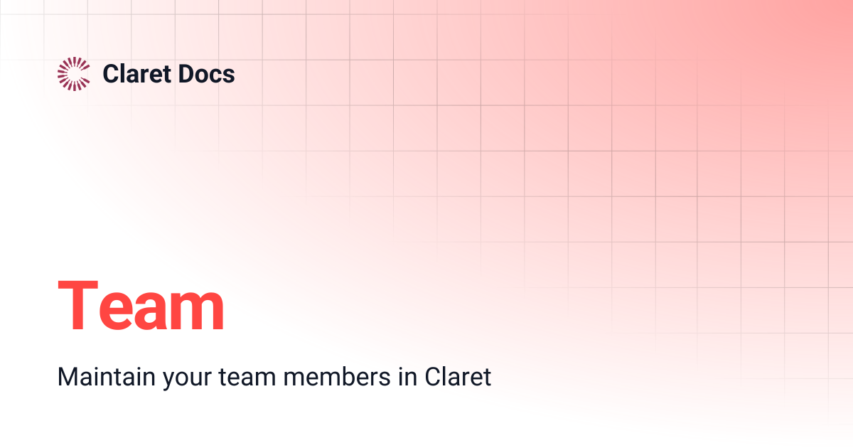 Team | Claret Docs